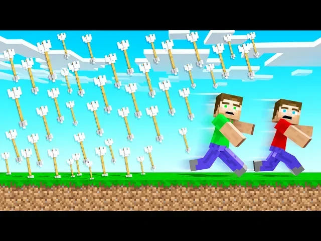 minecraft but it s raining arrows!
